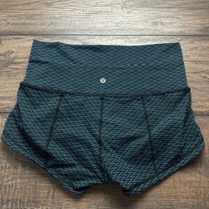 lululemon athletica Teal and Black Athletic Shorts